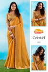 Celestial By Stavan Fancy Fabric With Embroidery Work Saree Wholesale In India